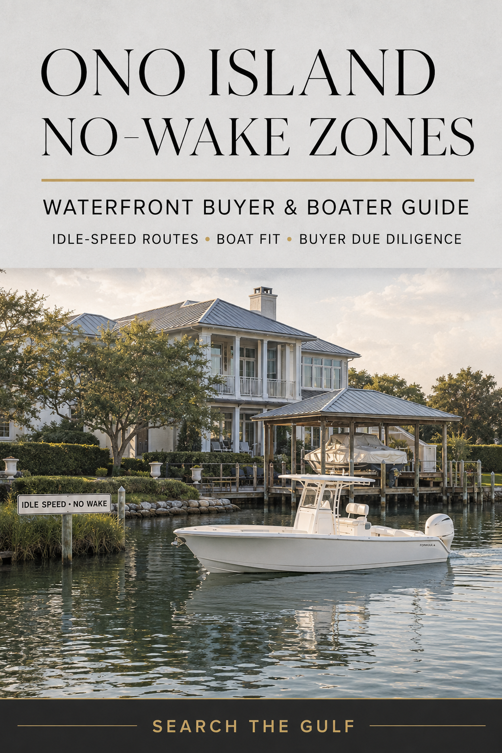 Ono Island no-wake zones for waterfront homebuyers and boaters